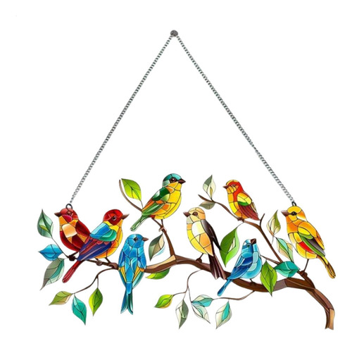 Adornos De Acrílico Para Ventana De Pájaros De Adorno De Páj