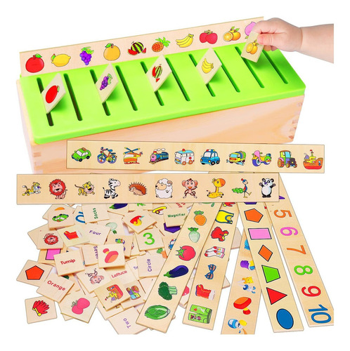 Juguetes Montessori  De Madera Para Niños Pequeños, Caja Bbb