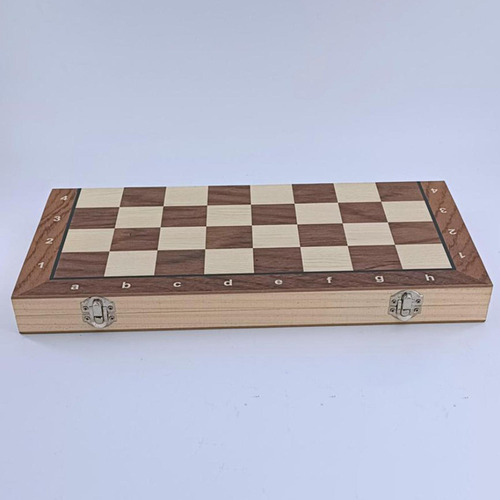 Ch Juego De Ajedrez Backgammon Portátil De Madera