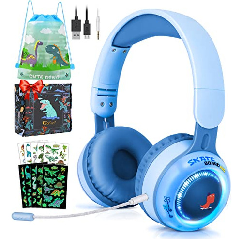 Audífonos Bluetooth Qearfun Para Niños Pequeños, Plegables