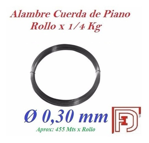 Alambre Cuerda De Piano 0,30mm X Rollo 1/4