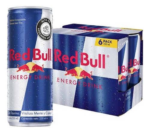 Red Bull Bebida Energizante 250ml X 6 L - mL a $145