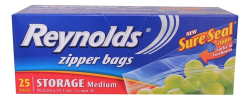 Bolsas Para Guardar Reynolds Resellables Medianas 25 Pieza