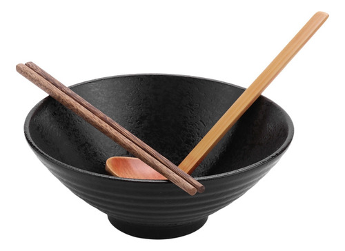 Cuenco De Sopa De Ramen Japonés De Cerámica Con Cuchara Y Ch