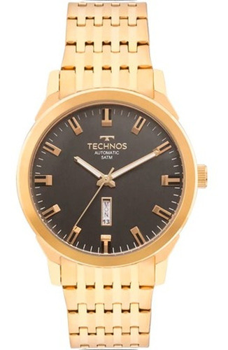 Relógio Technos Masculino Automático Dourado 8205of/4p