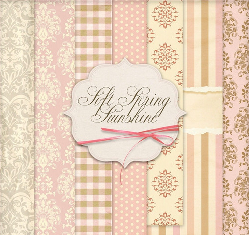 Kit De Papel Digital Shabby Chic Rosa Soft Spring Sunshine