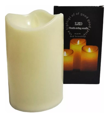 Velas Velon Led Pila Llama Con Movimiento 15cm Pack X6