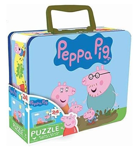 Rompecabeza 1a2 Peppa Pig Puzzle De 24 Piezas En Lonchera De
