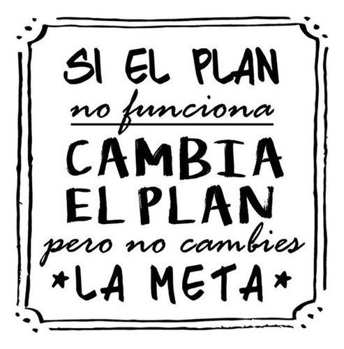 Vinilo Decorativo Frase Si El Plan