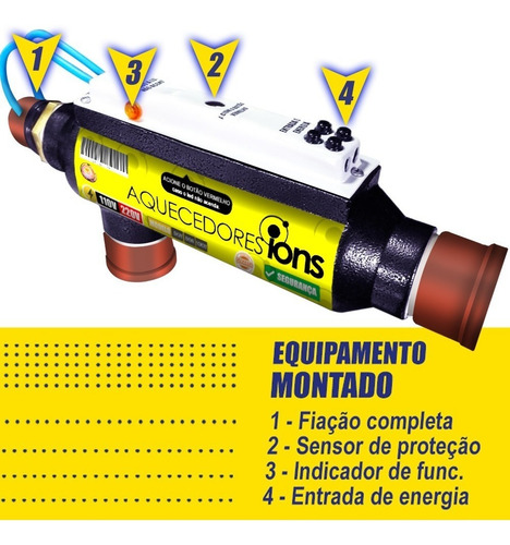 Aquecedor Elétrico Resistente Piscinas Até 20.000 Lts