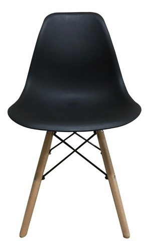 Imagen 2 de 5 de Set De 4 Sillas Modernas Eames Negro Begônia