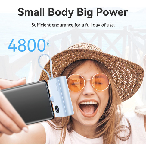 Batería Externa Para iPhone Y Android 2 En 1 De 4800mah