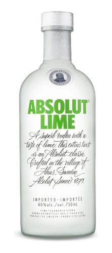 Vodka Absolut Lime De 750ml