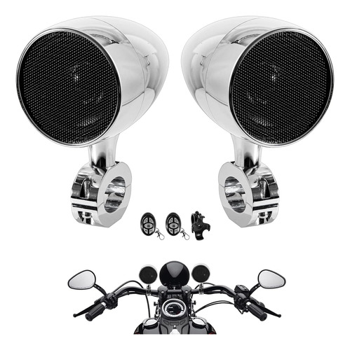 2 Altavoces Bluetooth Para Motocicleta Con Usb De Alta Poten