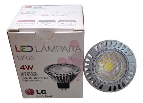 Lampara Dicroica Bipin Led Mr16 12v 4w LG Pack X 10 Unidades