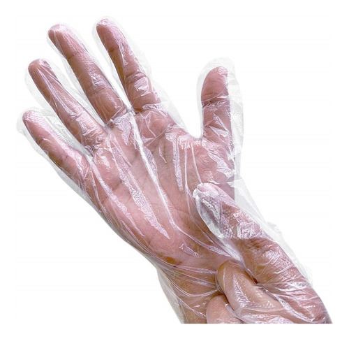 Guantes De Polietileno Desechables Ambiderm Caja Con 100 Pz Talla Mediano