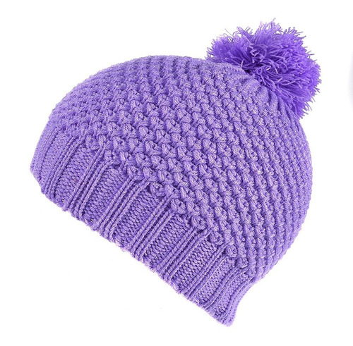 Gorro Rocky Tejido  Lurex  Con Puño Y  Pompón Infantil Niños