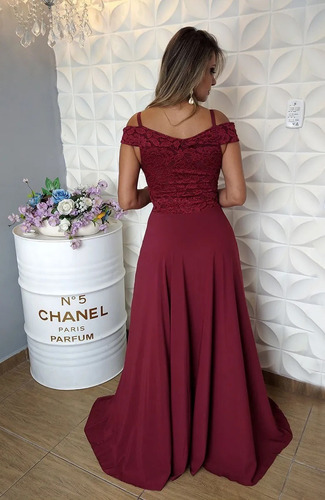 Imagem 4 de 6 de Vestido Festa Rose Madrinha, Casamento Formatura Luxo Brilho