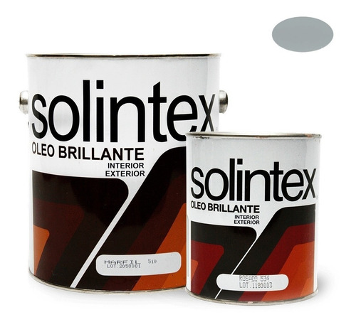 Pintura Esmalte Gris Claro Brillante 560 Gal Solintex