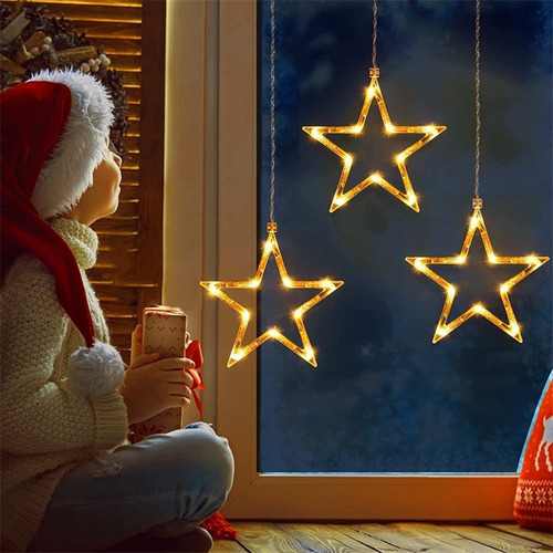 Linternas Decorativas Con Luces De Estrellas Para Ventanas