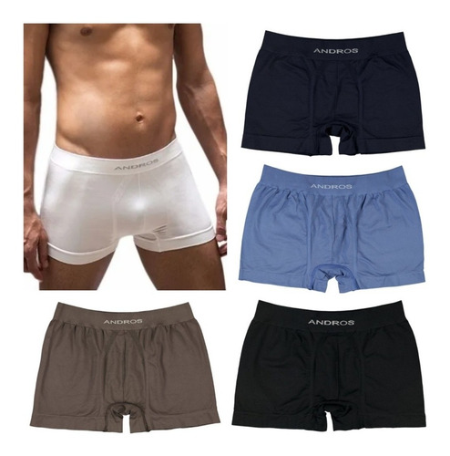 Pack X3 Boxer Andros Microfibra Con Lycra S/costura A 5010