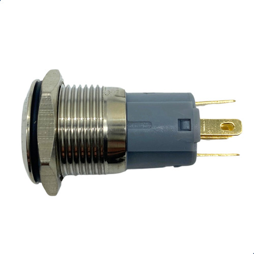 Botão Anti Vandalismo Led Azul Sem Trava 12v 22mm