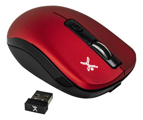 Mouse Perfect Choice Eco Usb Inalámbrico Recargable Rojo