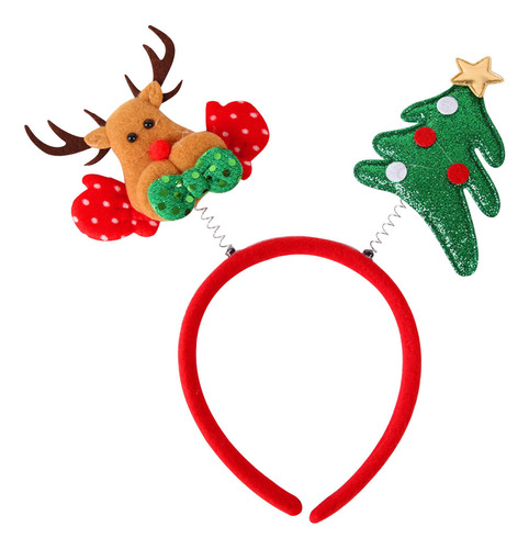 Diadema en L Hot Christmas, decoración de fiesta de Papá Noel, doble pelo, 3891, color E
