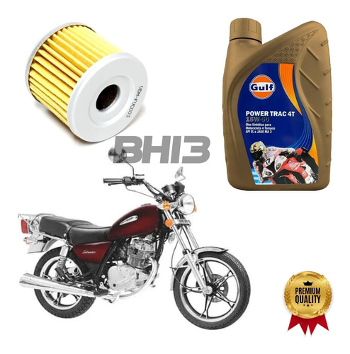 Kit Filtro Óleo Suzuki Intruder 125 Gulf 15w50 Fvc003