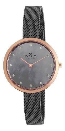 Relógio Oslo Feminino - Oftsss9t0028-i1gx Cor da correia Cinza Cor do bisel Rosa