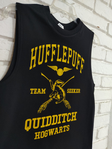 Playera Sin Mangas Hufflepuff Hogwarts Harry Potter Quidditc