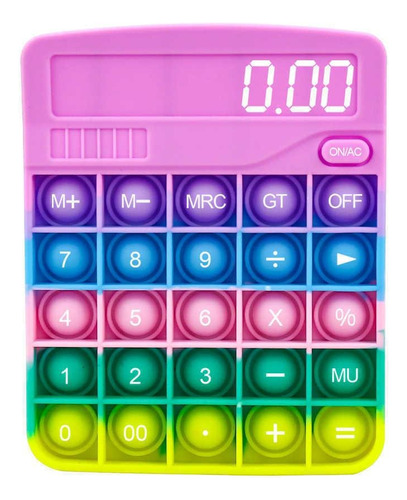 Pop It Juguete Calculadora Multicolor Juguete Antiestrés