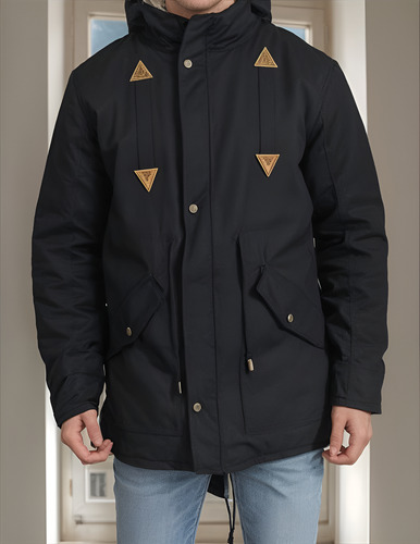 Parka Hombre Campera Abrigada Piel Corderito Capucha