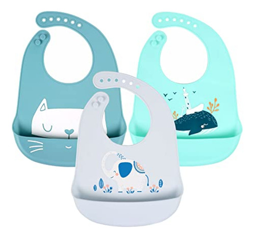 Baberos De Silicona Yingjee Baberos Para Bebés Baberos De Al