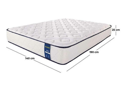 Imagen 5 de 5 de Combo Colchón Eldorado Doble Zian 140 X 190 Cm + Base Cama B