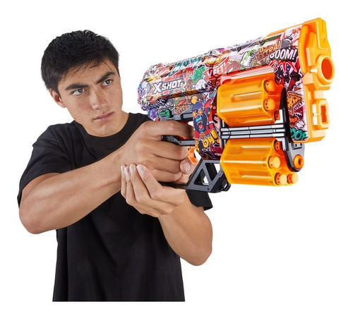 Imagen 5 de 8 de Pistola Lanza Dardos X-shot Skins Dread Diseños Graffiti Ed