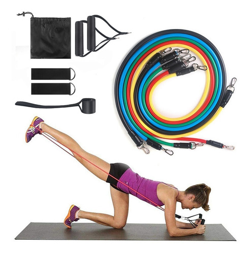 Imagem 1 de 10 de Elásticos P/ Exercícios De Resistência Academia Em Casa Top