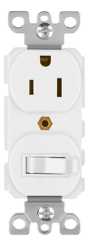 Interruptor De Palanca Con Contacto, Standard, Blanco
