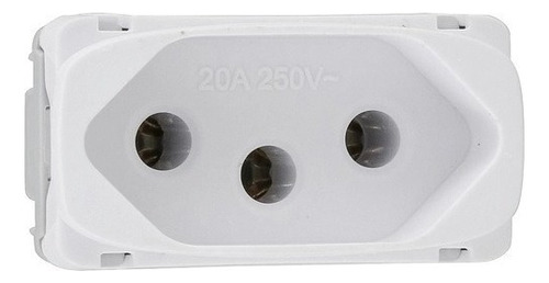Conjunto 4x4 2 Tomadas 20a 1 Branca+1 Vermelha Gracia Maxx Cor Branco