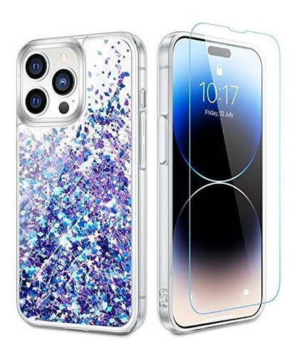 Caka Compatible Con iPhone 14 Pro Case Glitter Para Cxd4h