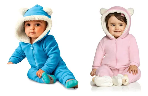 Roupas Para Bebe Macac o Bichinho Ursinho Capuz Beb Menina