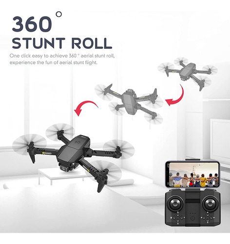 Dron Con Cámaras Hd Wifi Fpv Rc Plegable