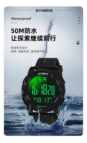A Reloj Digital Impermeable Con Retroiluminación Luminosa