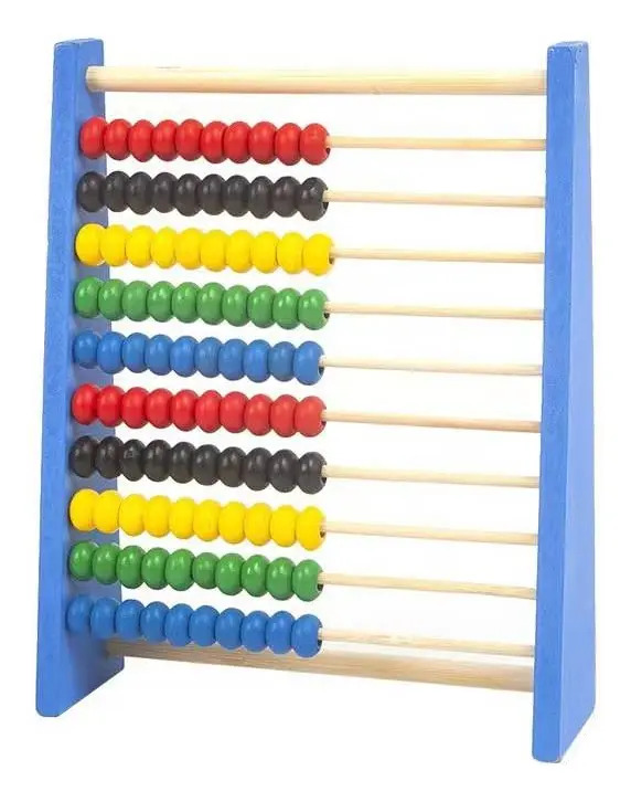 Ábaco Didáctico Madera 10 Filas HDC Para Niños 3+ Años Montessori