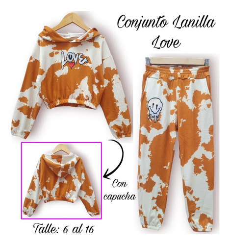 Conjuntos De Nena - Lanilla Estampado (buzo + Pantalon)