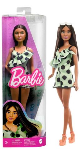 Barbie Morena Con Pelele De Lunares Barbie Fashionistas