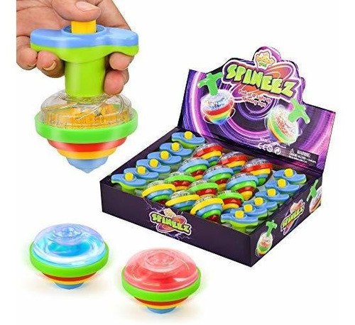 Light Up Spinning Tops Para Niños, Juego De 12, Juguetes Gir