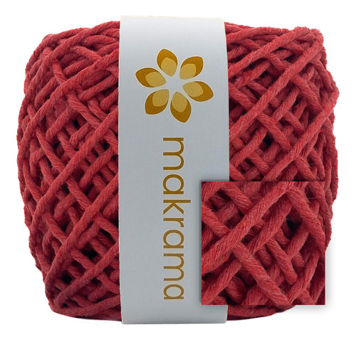 Makrama Cordón Macramé 3mm Hilaza Algodón 100m Colres Varios Color Rojo Cereza