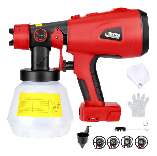 Yex-bur Pulverizador De Pintura Para Batería Milwaukee M18 D