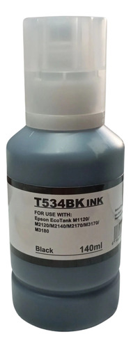 Tinta Compatible T534 M1100 M2140 Pigmentada 140ml T/dosif.